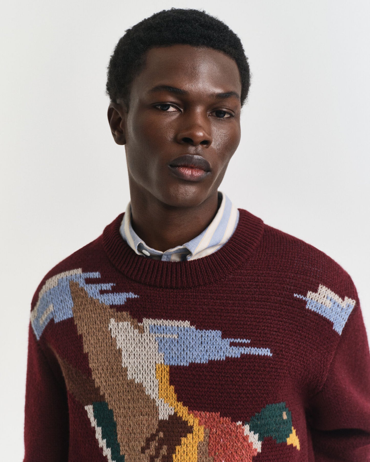 Bird Graphic Crew Neck Sweater