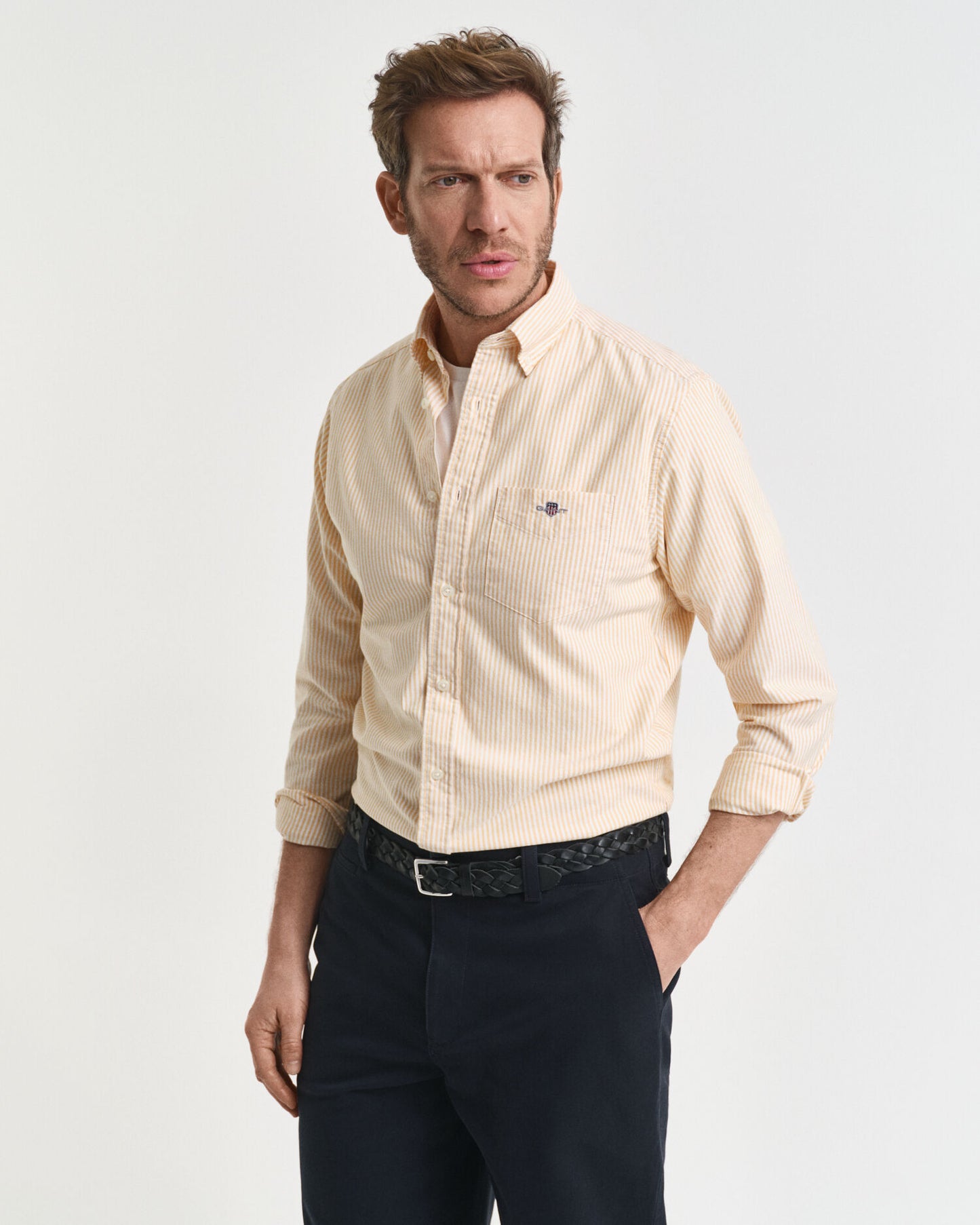 Regular Fit Banker Stripe Classic Oxford Shirt