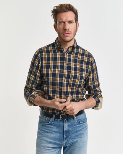 Regular Fit Checked Windblown Flannel Shirt