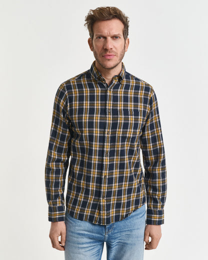Regular Fit Checked Windblown Flannel Shirt