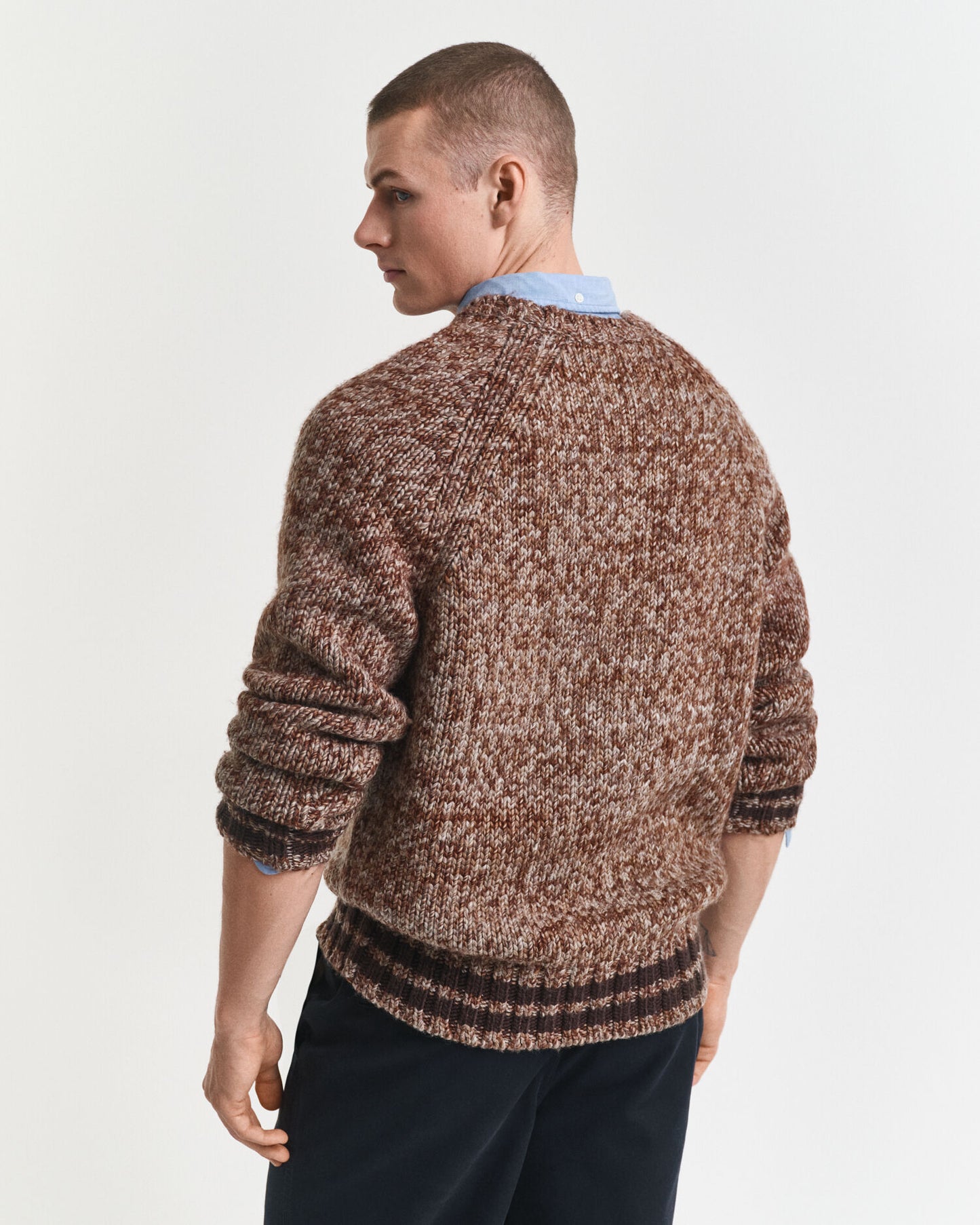 M¨|lange Wool Crew Neck Sweater