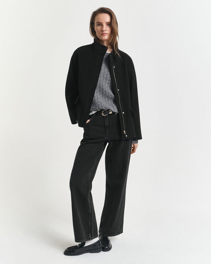 Short Wool Zip Jacket