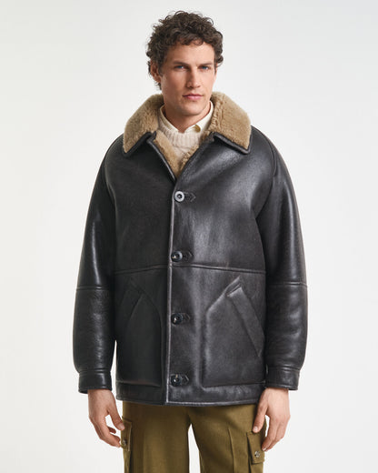 Worn-In Leather Shearling Jacket