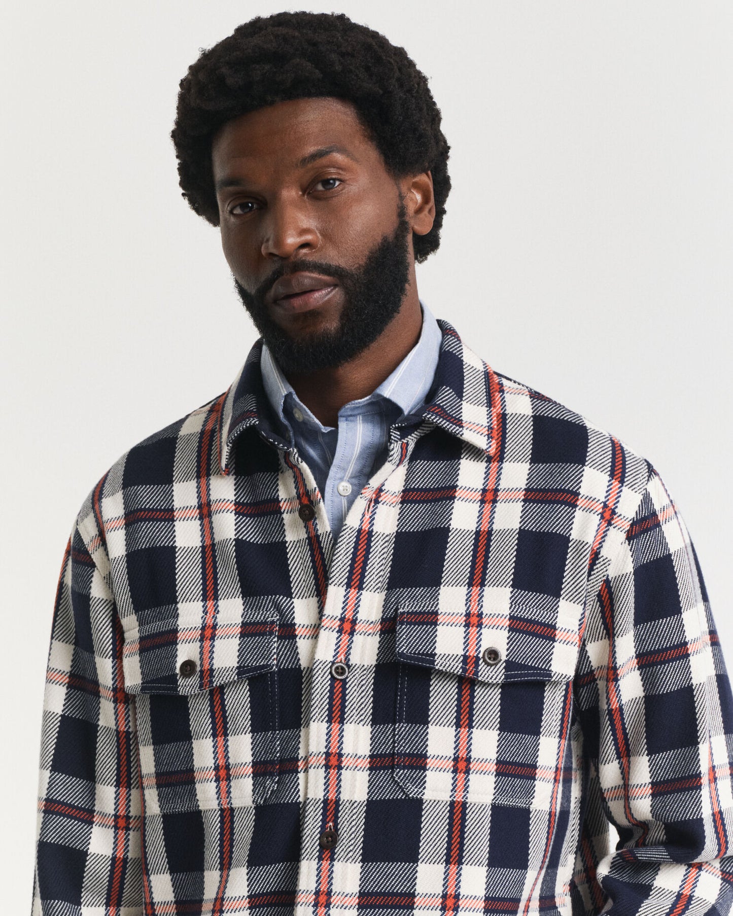 Checked Twill Overshirt
