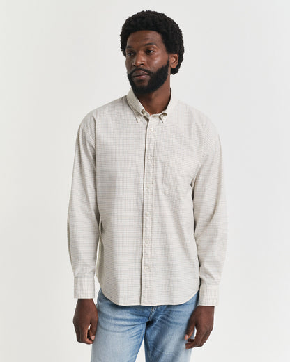 Oversized Fit Checked Luxury Oxford Shirt