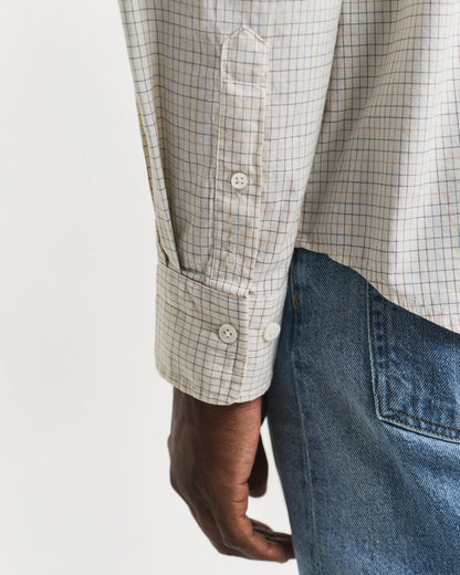 Oversized Fit Checked Luxury Oxford Shirt