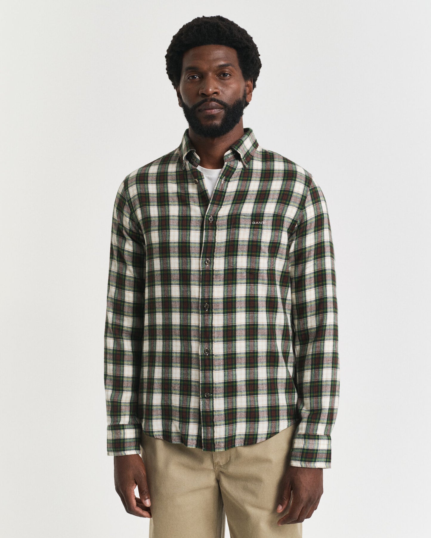 Regular Fit Checked Windblown Flannel Shirt