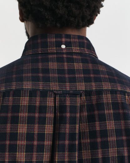 Regular Fit Checked Corduroy Shirt
