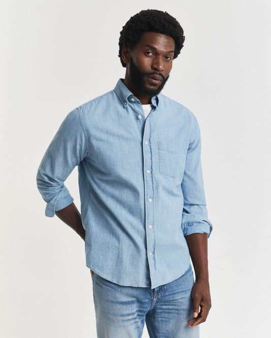 Regular Fit Indigo Chambray Shirt