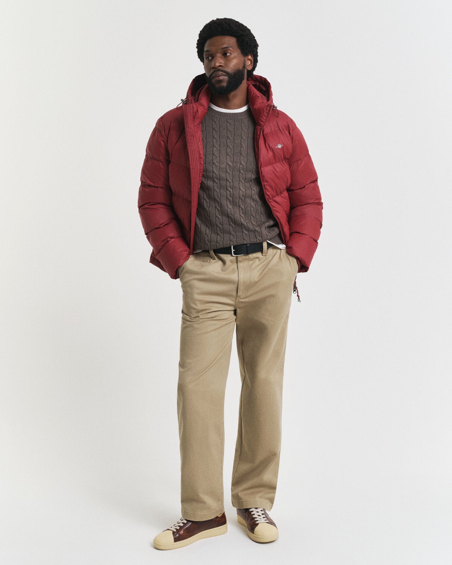 Cotton Cable Knit Crew Neck Sweater