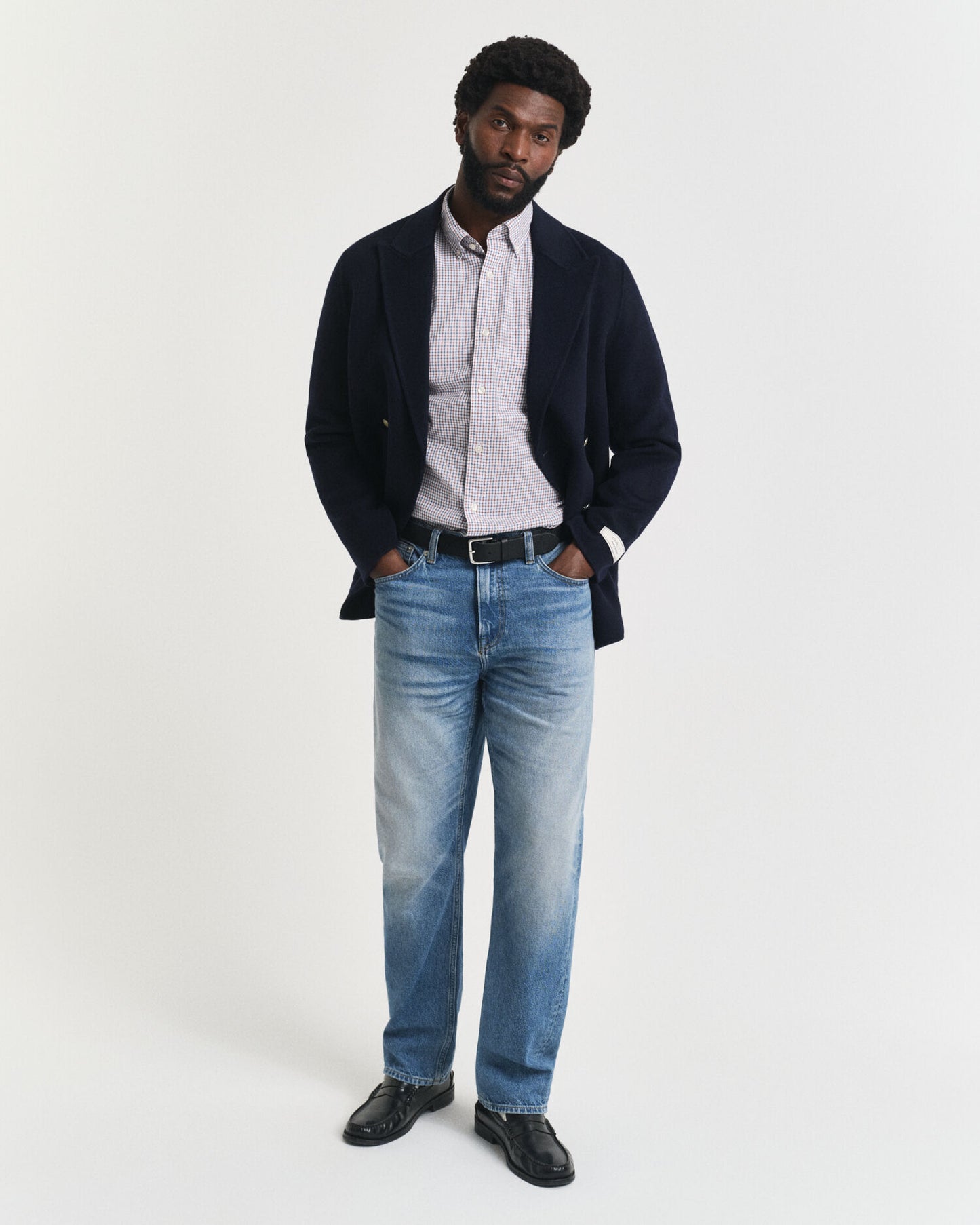 Regular Fit Micro Checked Classic Poplin Shirt