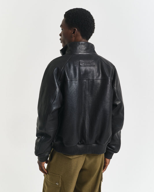 Leather Harrington Jacket