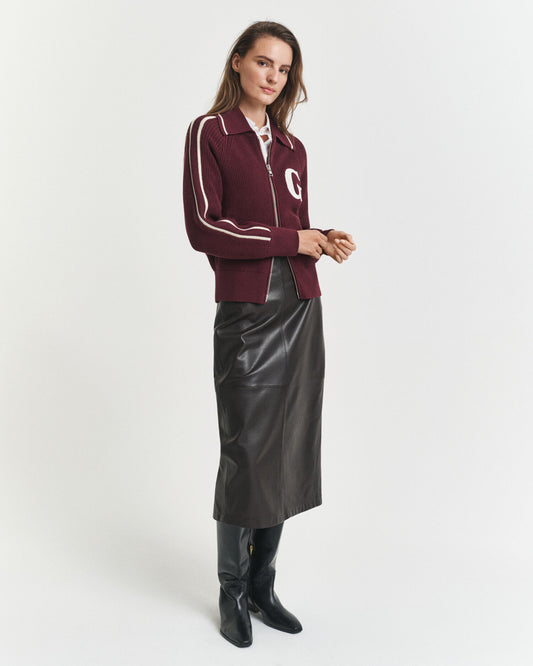 Leather Midi Pencil Skirt