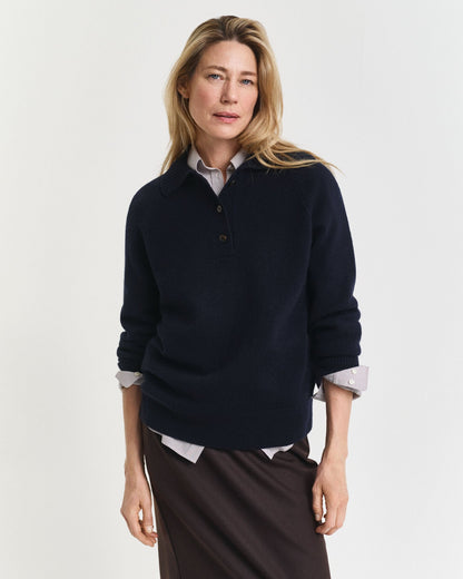 Knitted Wool Cashmere Blend Rugger