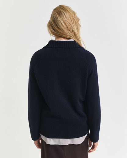 Knitted Wool Cashmere Blend Rugger