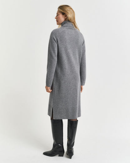 Knit Detail Turtleneck Dress