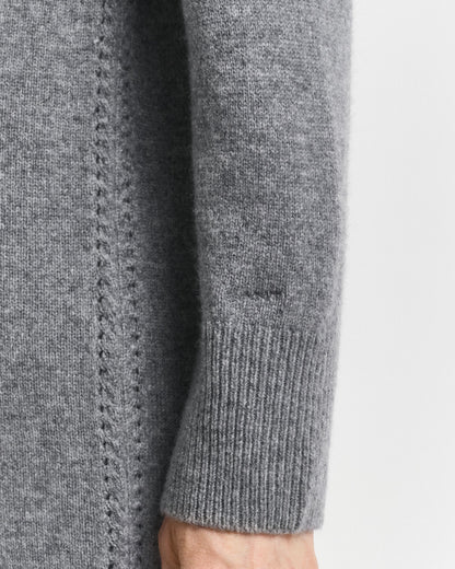 Knit Detail Turtleneck Dress