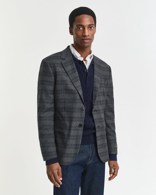 Slim Fit Glen Check Suit Jacket