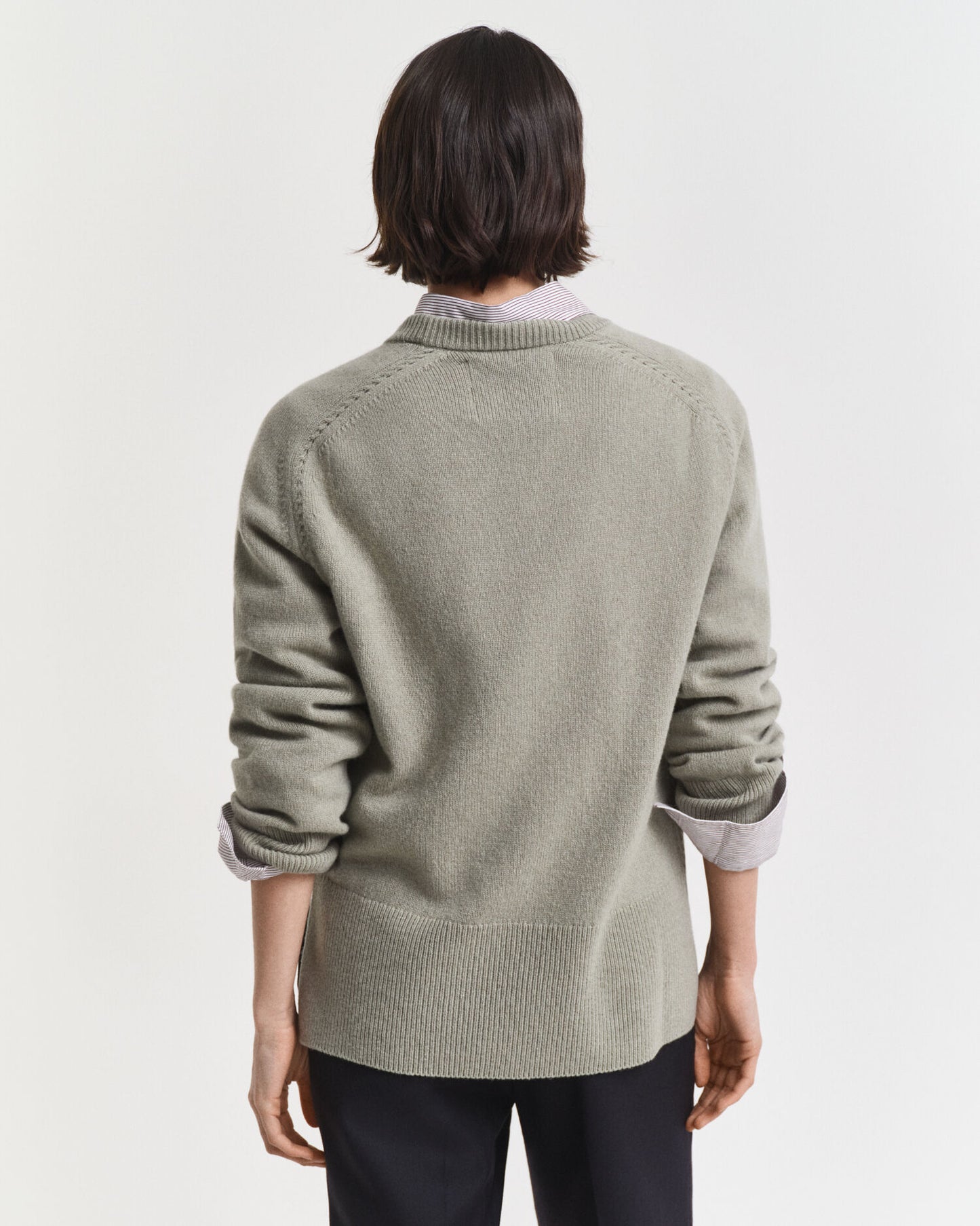 Soft Wool Cashmere Blend Crew Neck Sweater