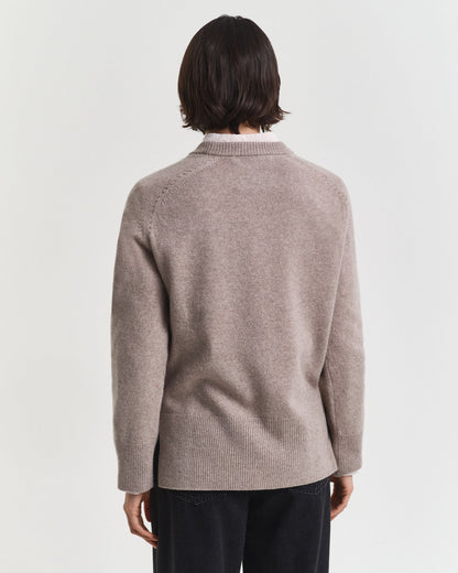 Soft Wool Cashmere Blend Crew Neck Sweater