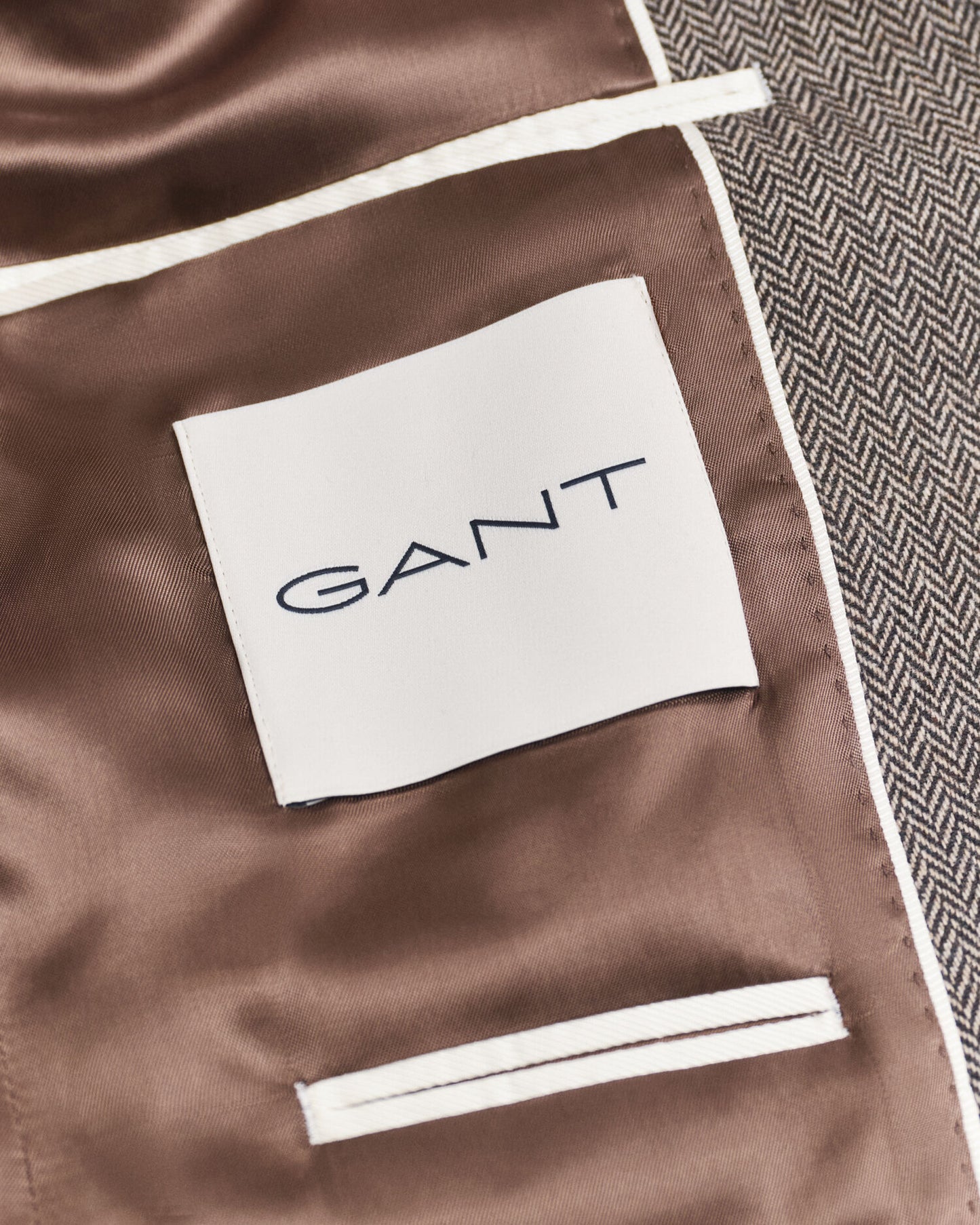 Slim Fit Flannel Herringbone Suit Jacket