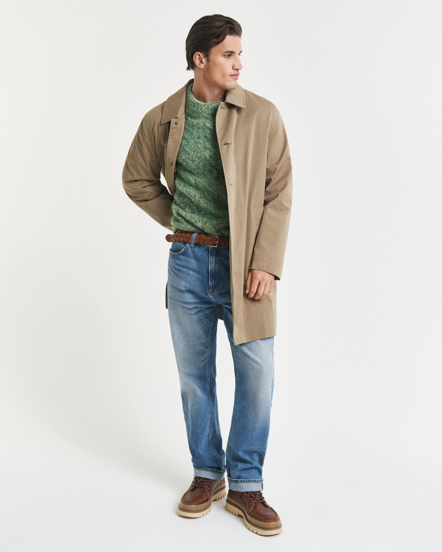 Cable Knit Crew Neck Sweater