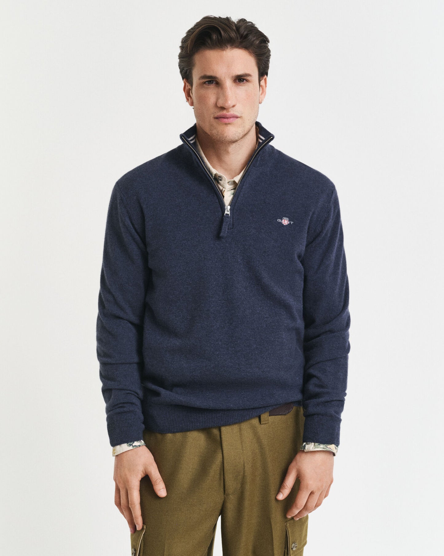 Superfine Lambswool Half-Zip Sweater
