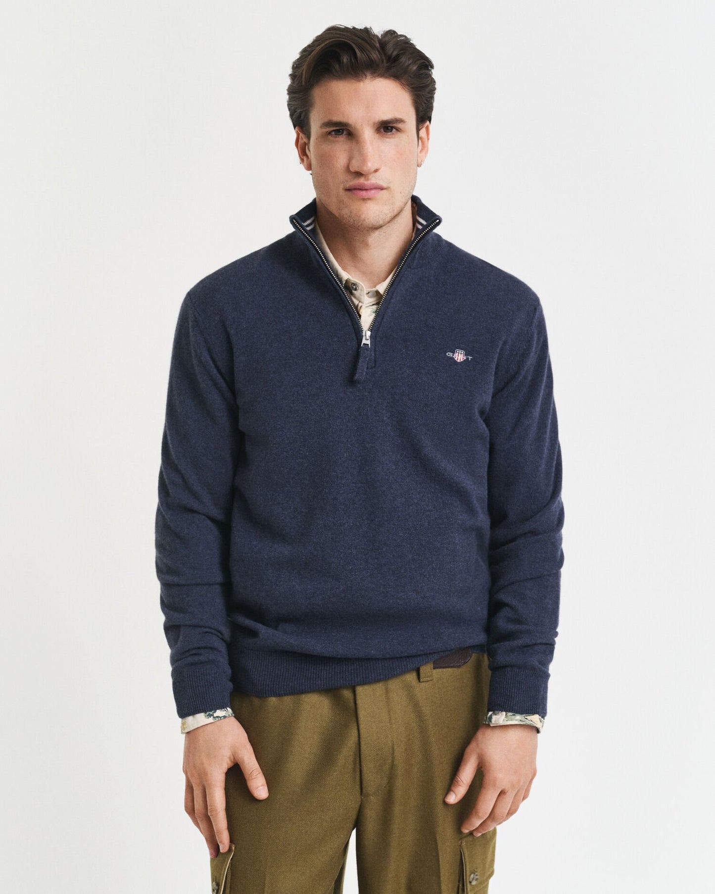 Superfine Lambswool Half-Zip Sweater