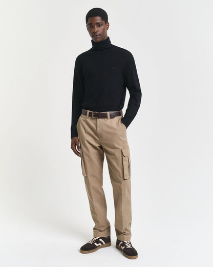 Regular Fit Cotton Twill Cargo Pants