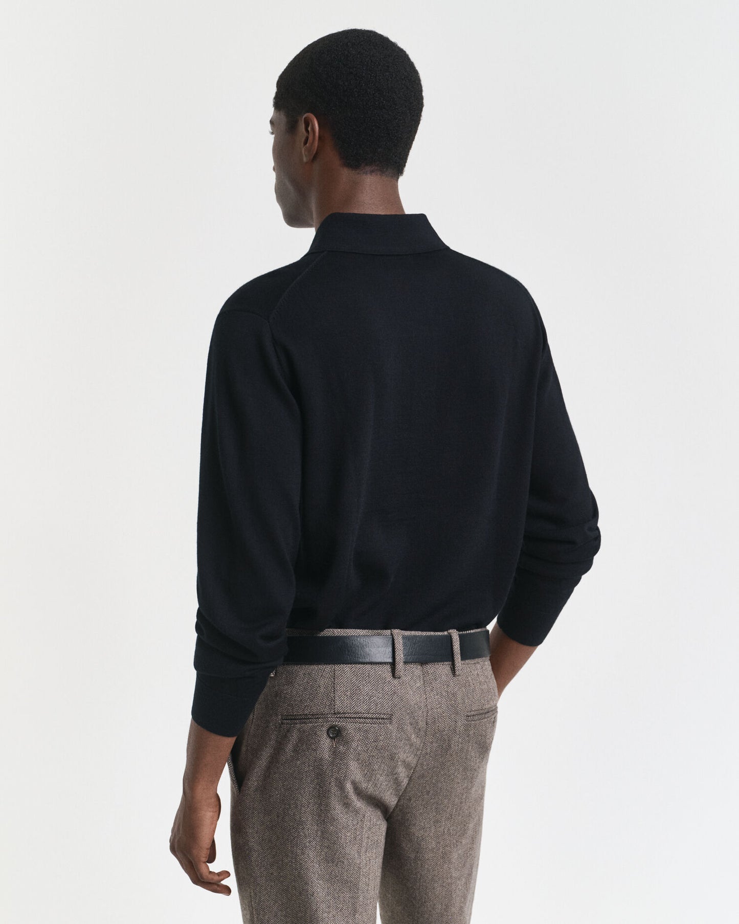Extra Fine Merino Wool Polo Sweater