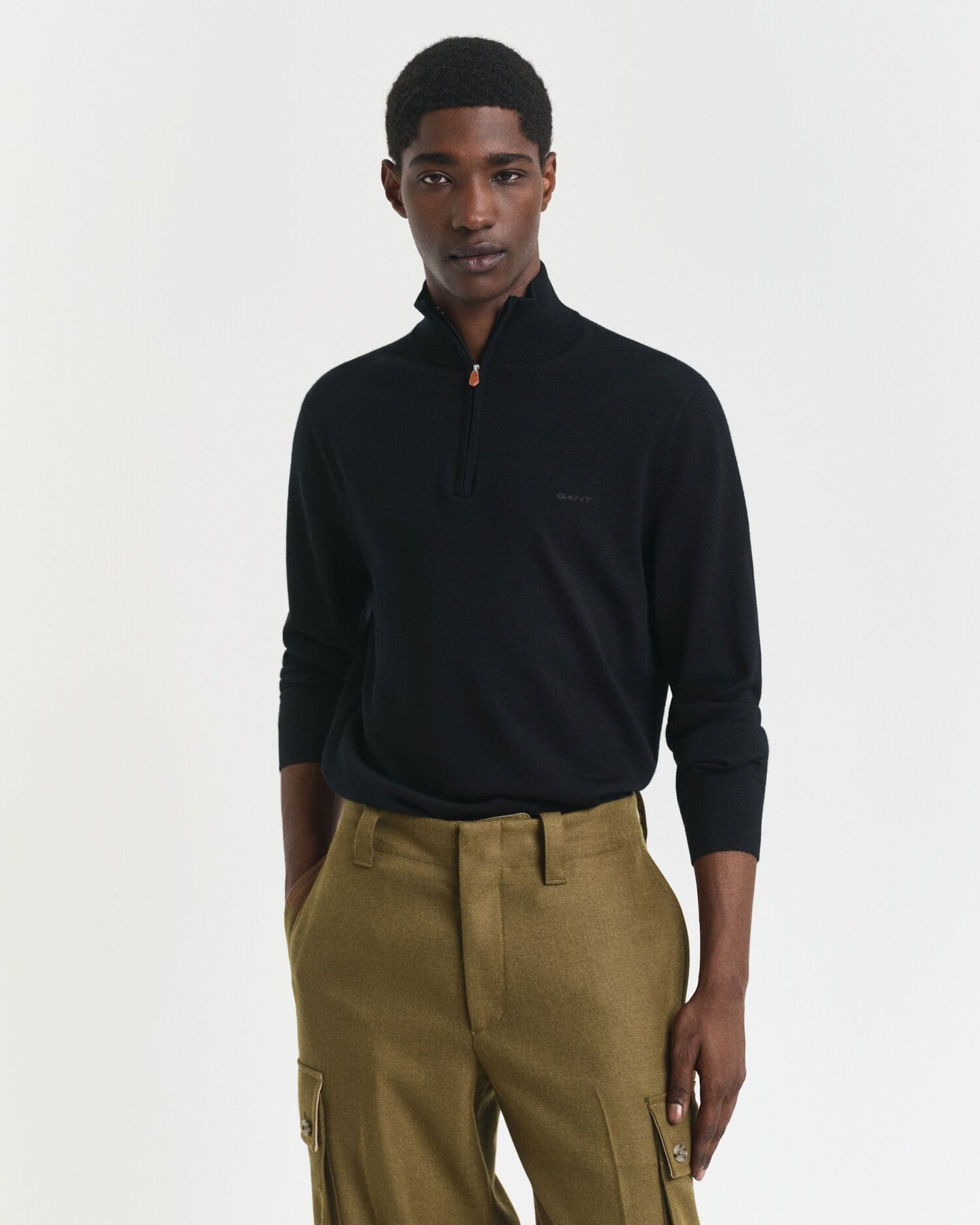 Extra Fine Merino Wool Half-Zip Sweater