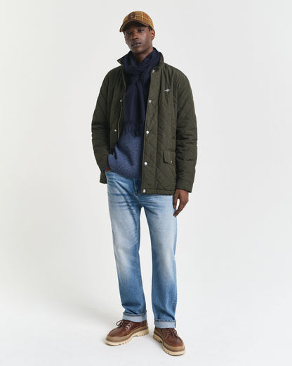 Quilted Windcheater Mid-Length Jacket