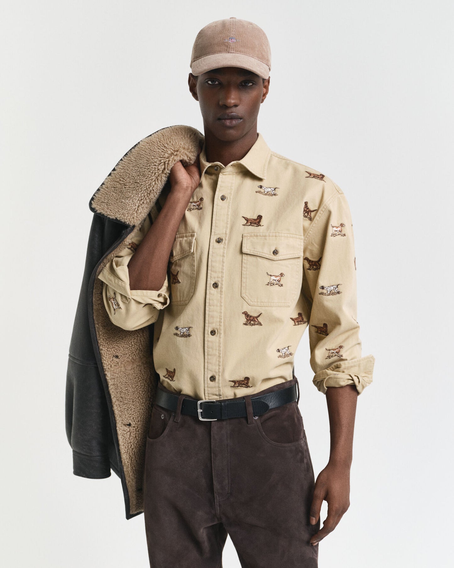 Relaxed Fit Embroidered Twill Shirt