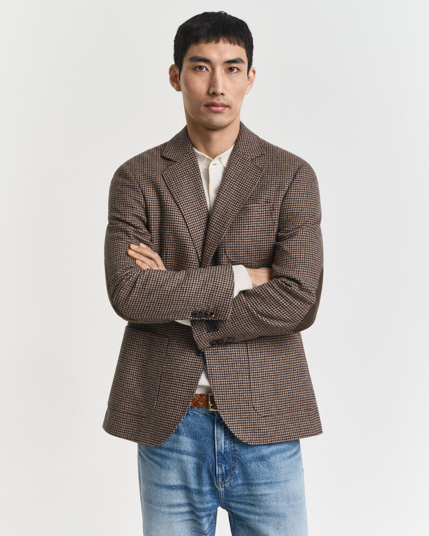 Slim Fit Houndstooth Check Blazer