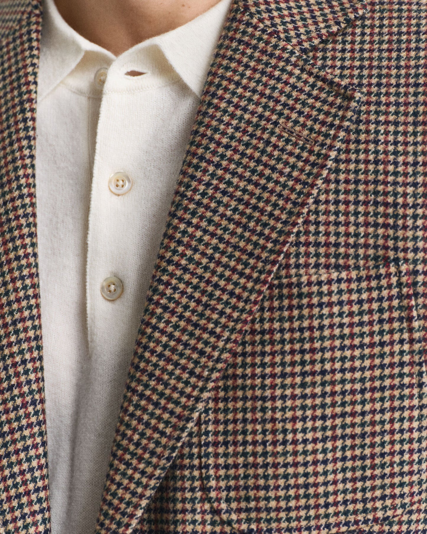 Slim Fit Houndstooth Check Blazer