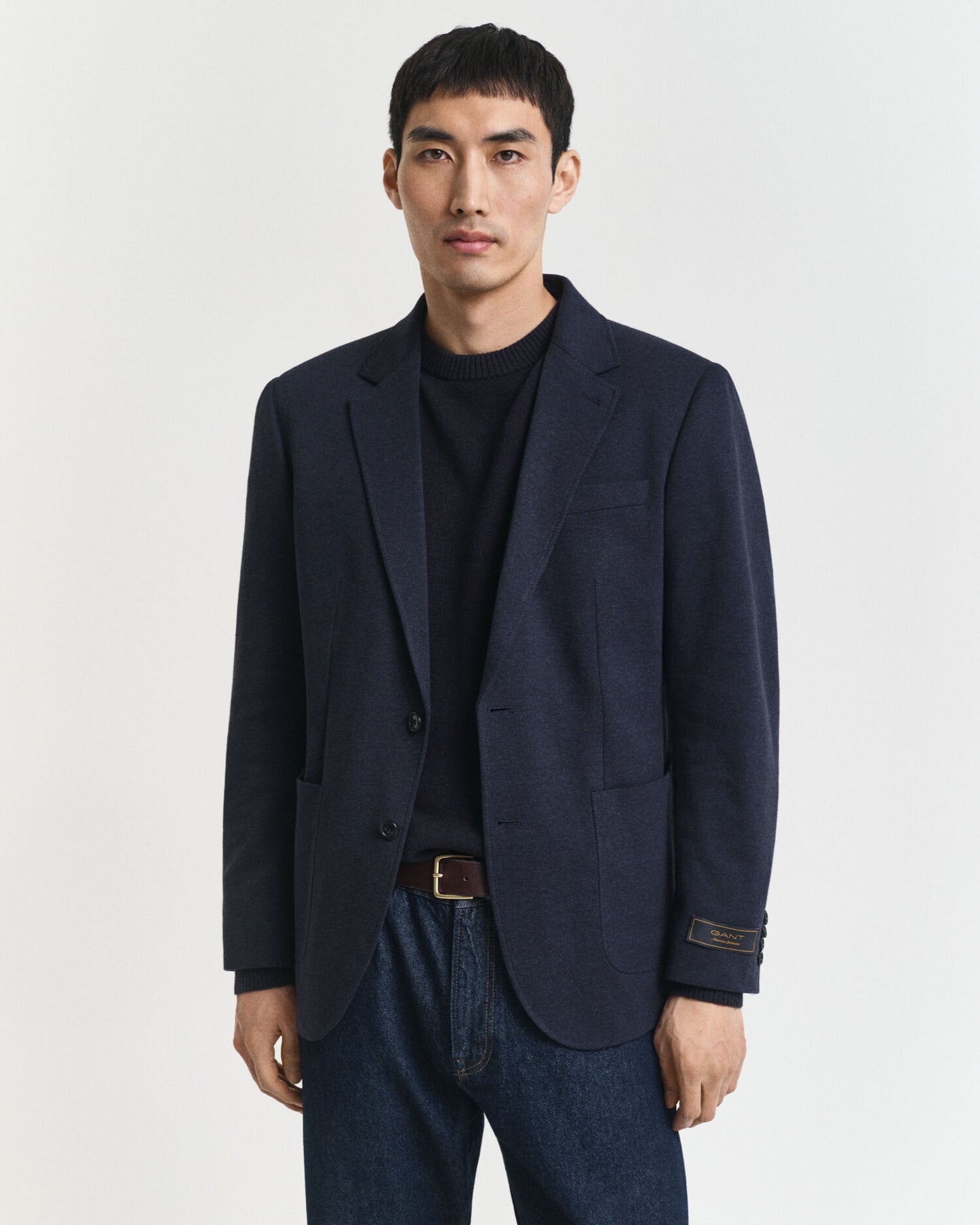 Slim Fit Two-Toned Jersey Piqué Blazer