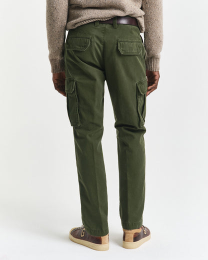 Regular Fit Cotton Twill Cargo Pants