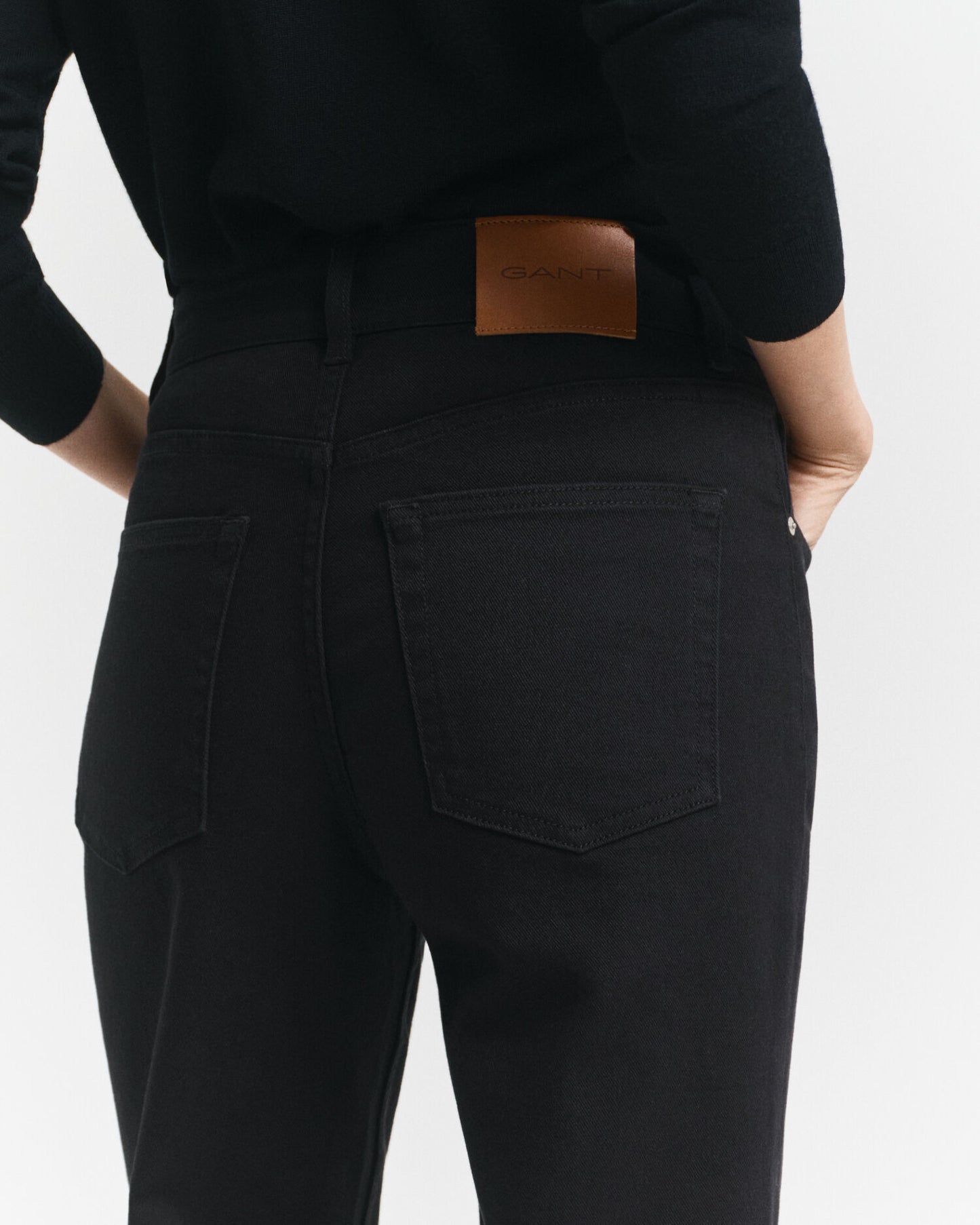 Slim Fit Flared Black Jeans