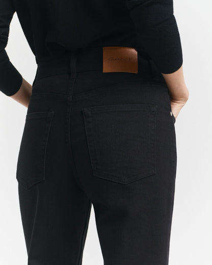 Slim Fit Flared Black Jeans