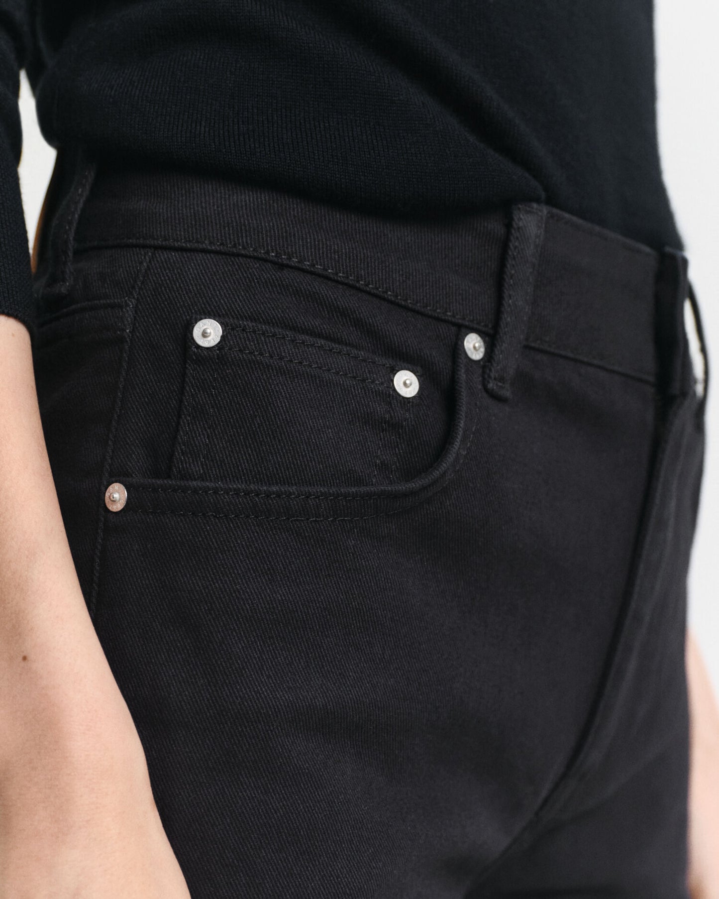 Slim Fit Flared Black Jeans