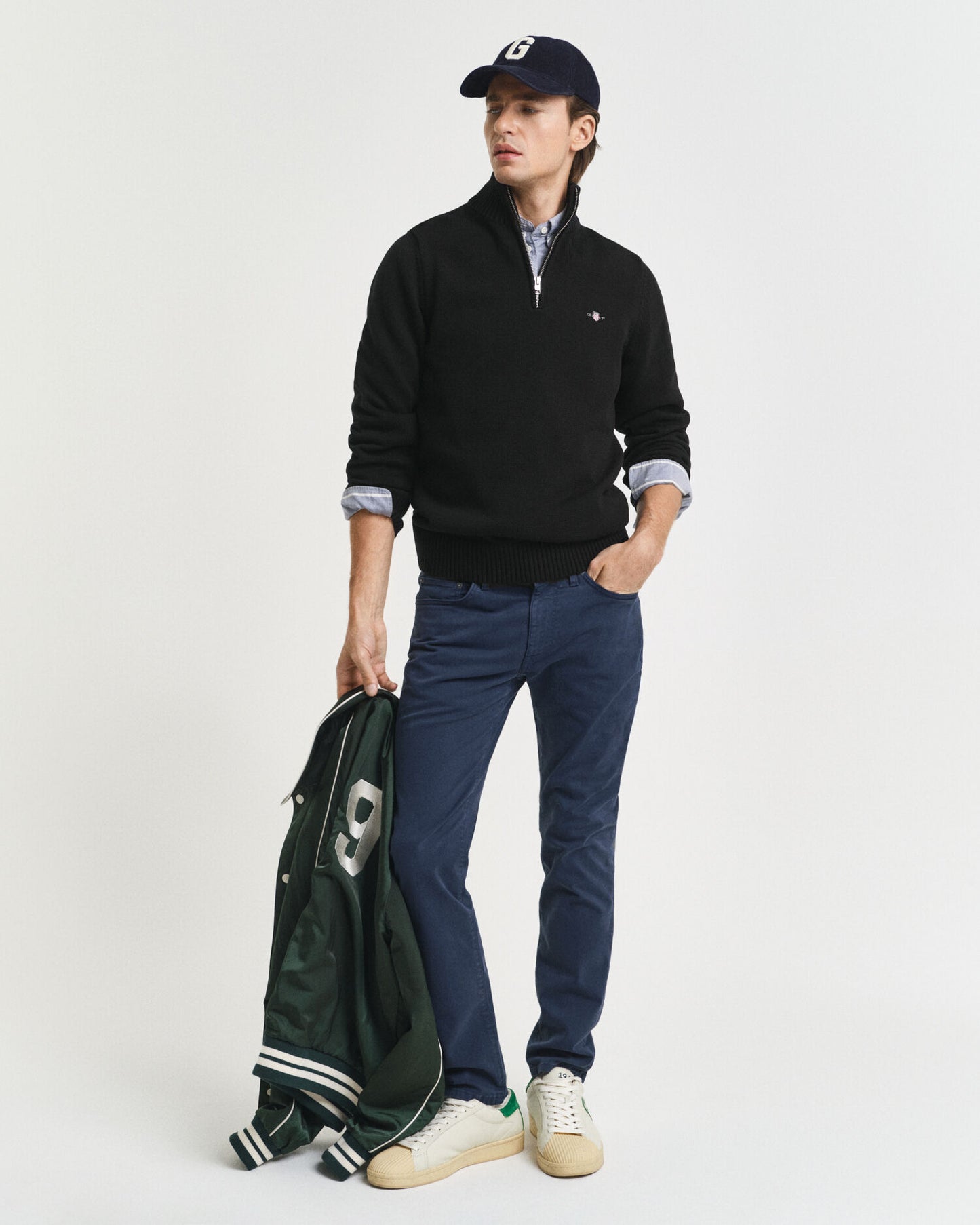 Casual Cotton Half-Zip Sweater